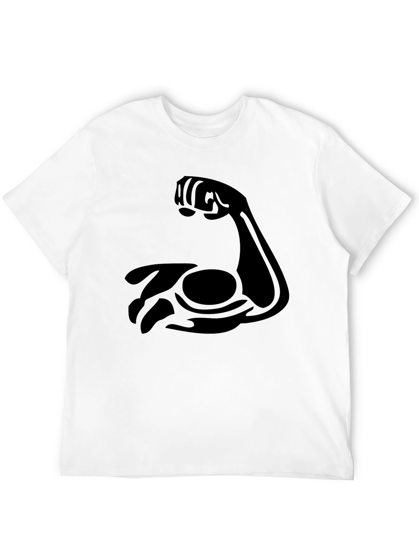 Flex Bicep Graphic Tee - Black Cotton