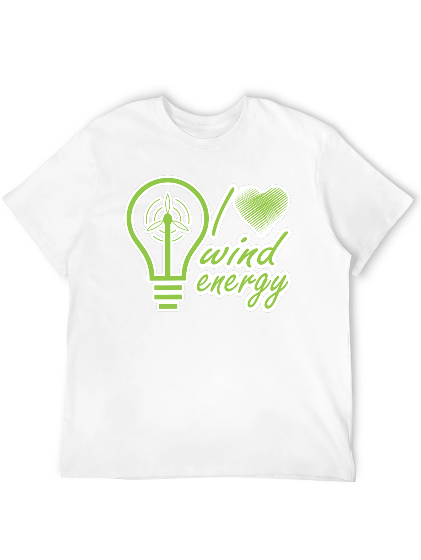 I Love Wind Energy Black T-Shirt