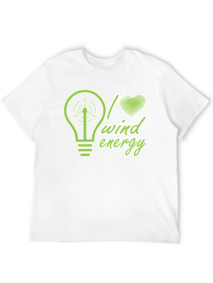 I Love Wind Energy Black T-Shirt