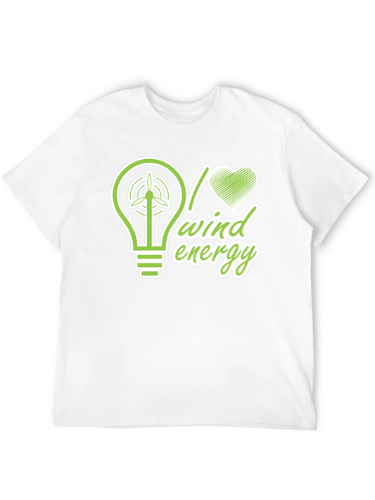 I Love Wind Energy Black T-Shirt
