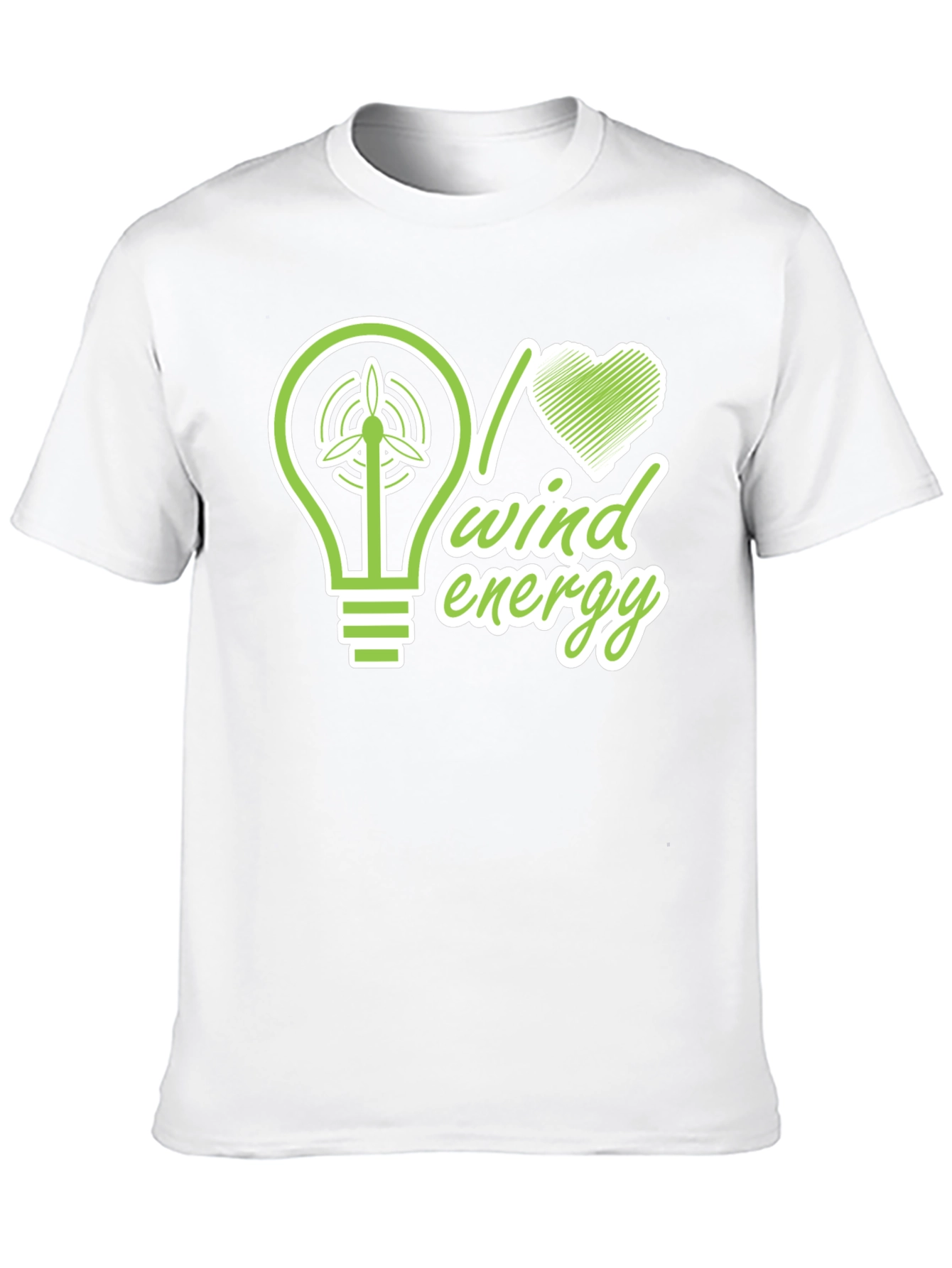 I Love Wind Energy Black T-Shirt