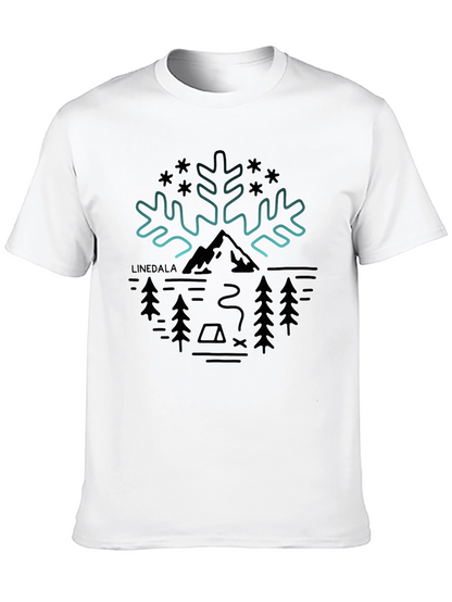 Nature Snowflake Black T-Shirt