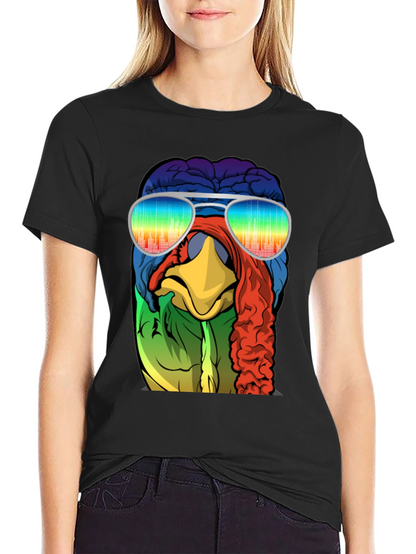 Cool Turkey Brain Rainbow Sunglasses T-Shirt