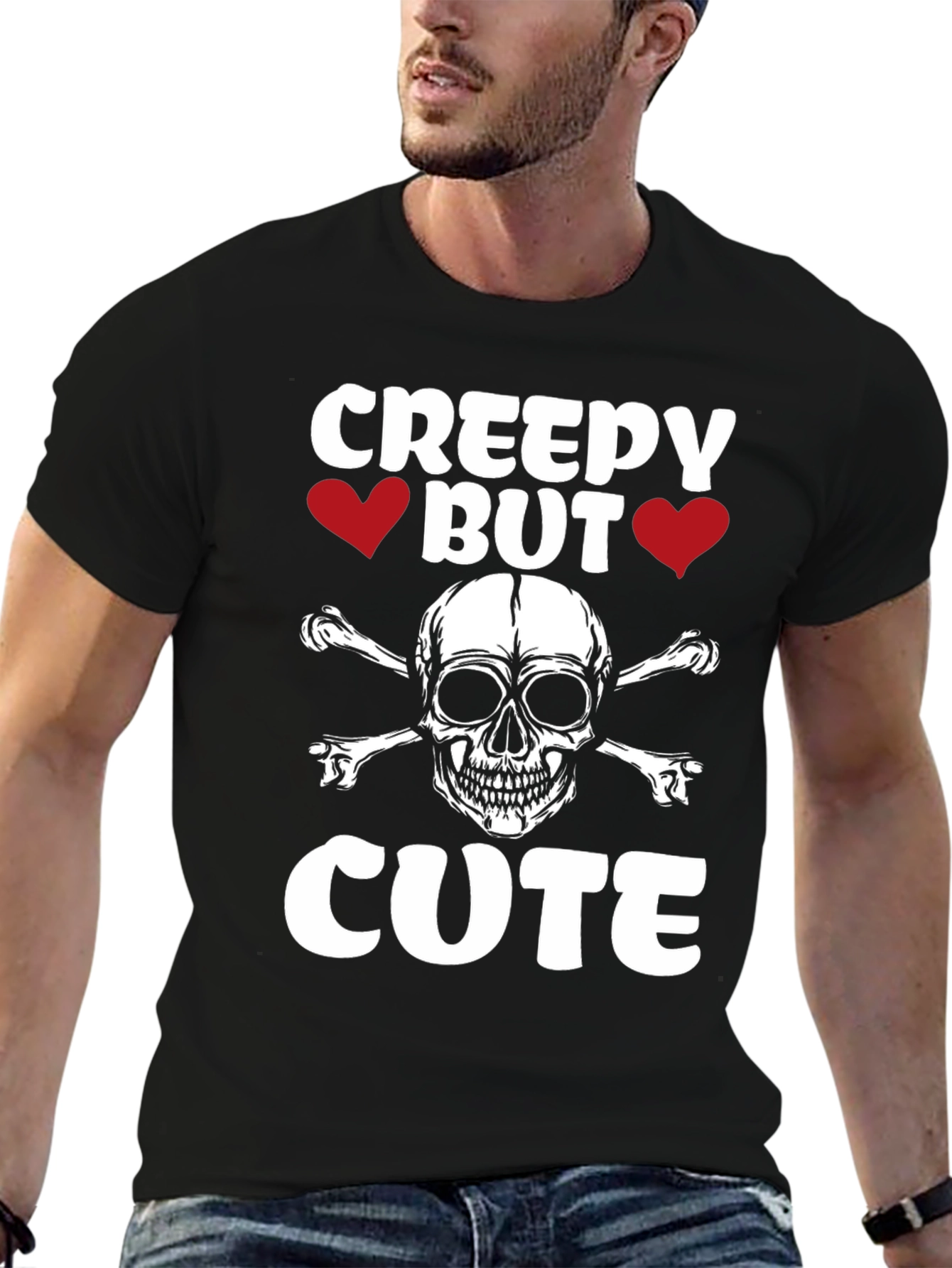 Creepy But Cute Skull & Crossbones Graphic Tee