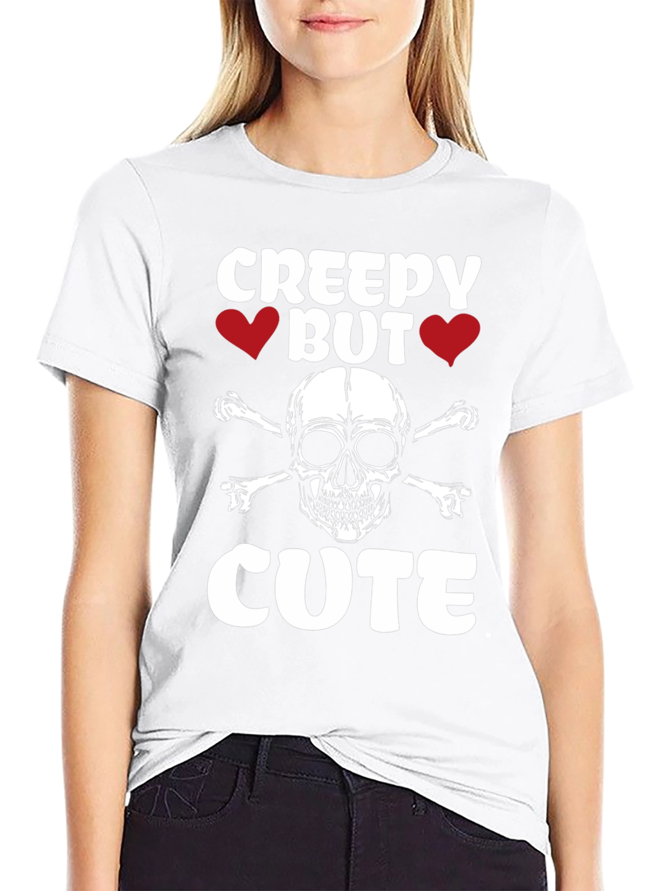 Creepy But Cute Skull & Crossbones Graphic Tee