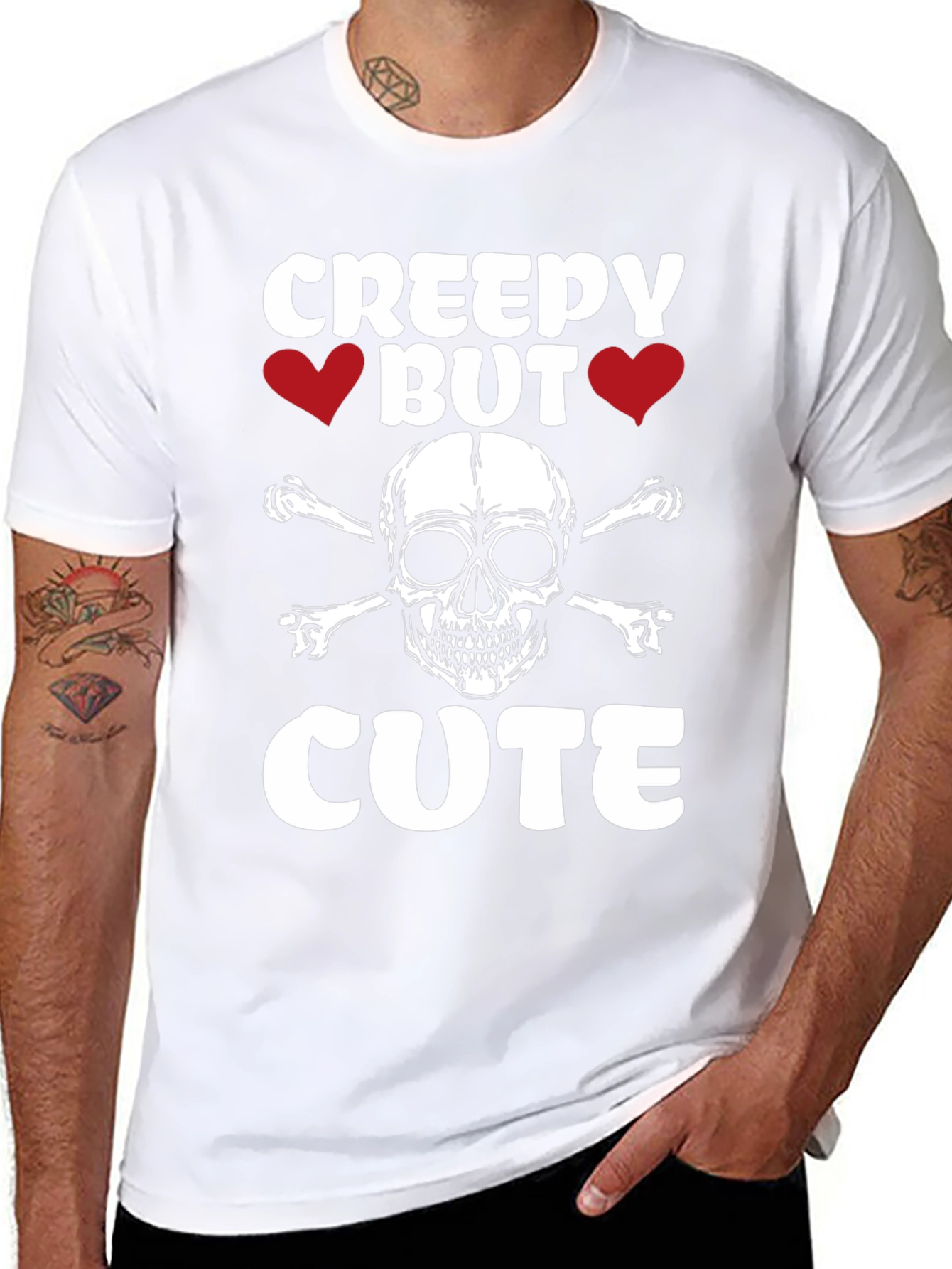 Creepy But Cute Skull & Crossbones Graphic Tee