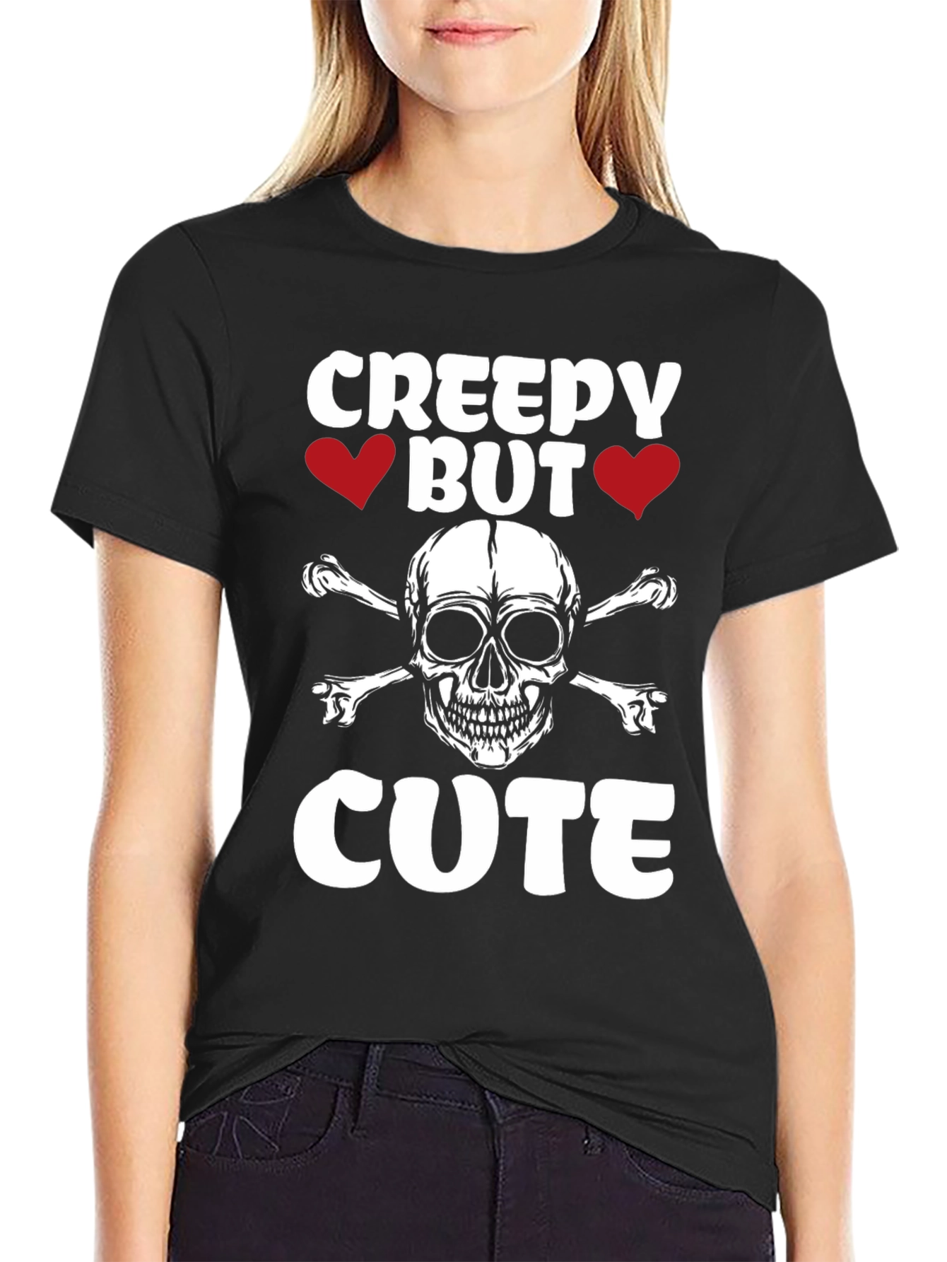 Creepy But Cute Skull & Crossbones Graphic Tee