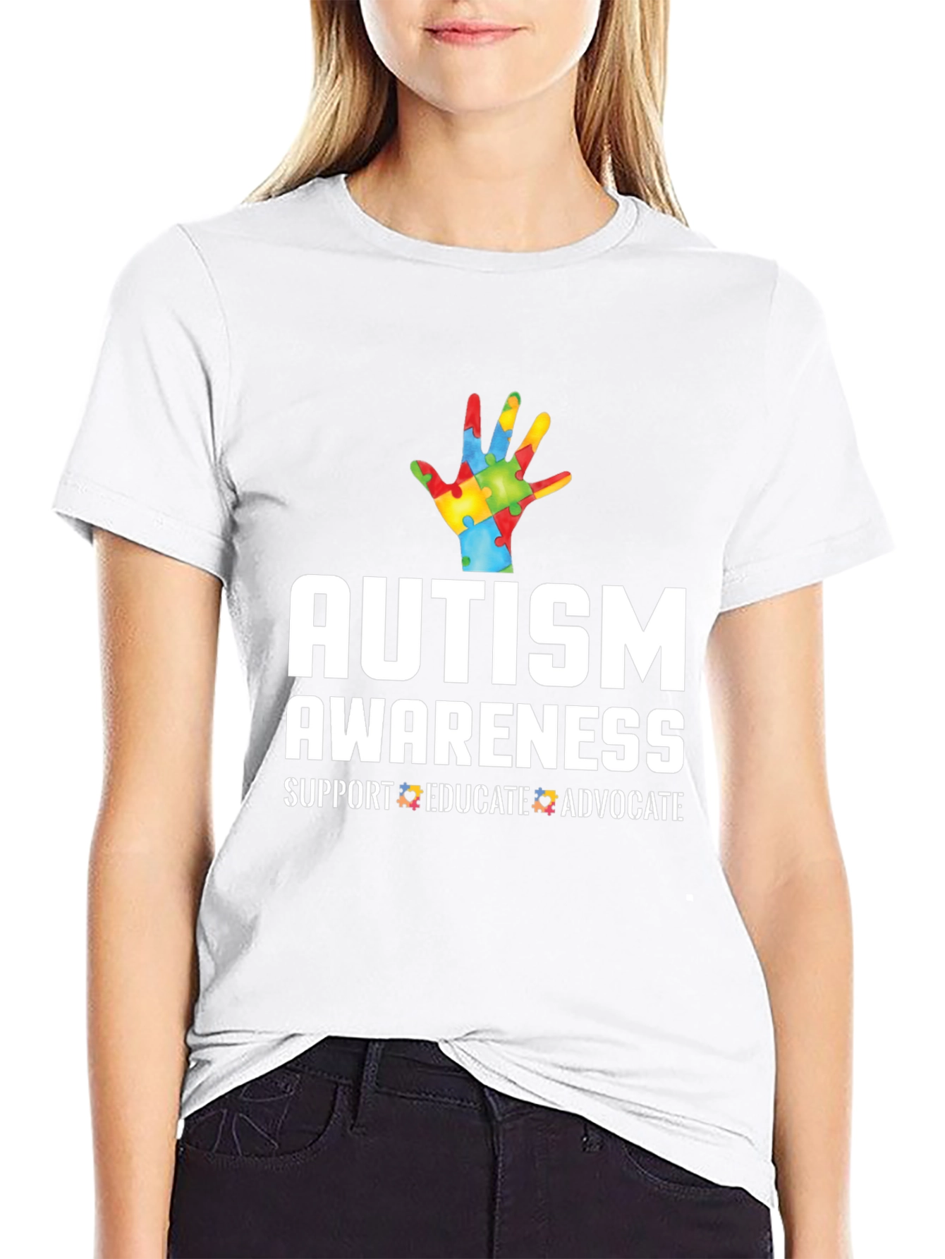 Autism Awareness T-Shirt - Support Educate Advocate