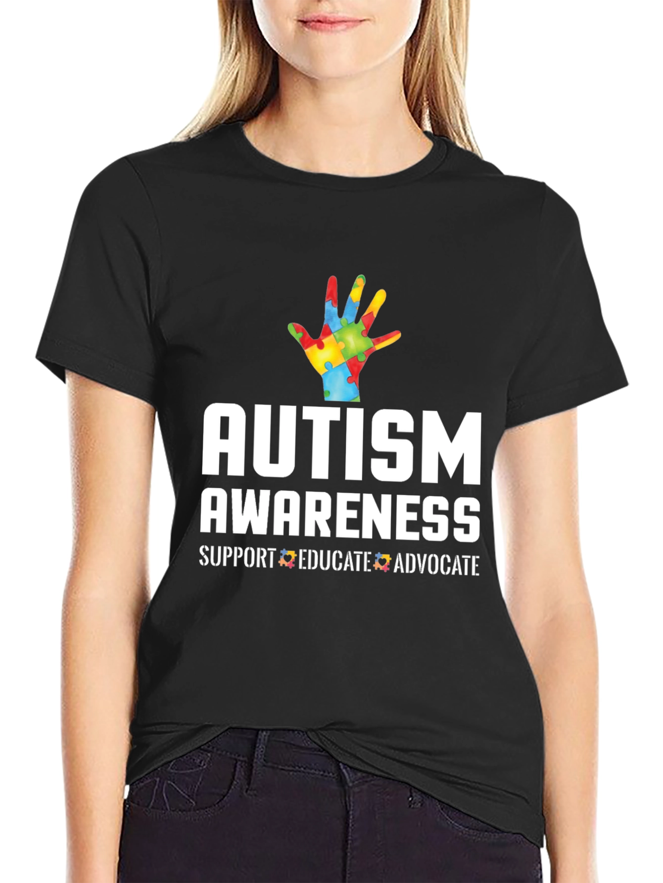 Autism Awareness T-Shirt - Support Educate Advocate