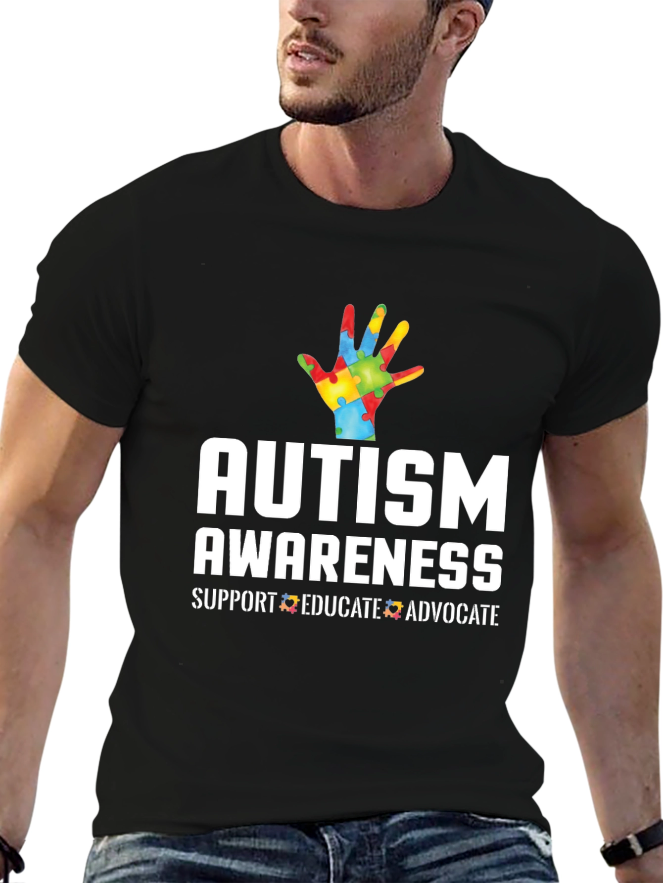 Autism Awareness T-Shirt - Support Educate Advocate