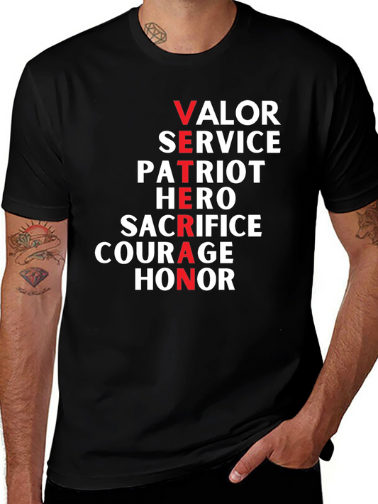 Veteran Honor Tee - Valor Service Hero Sacrifice Courage Honor