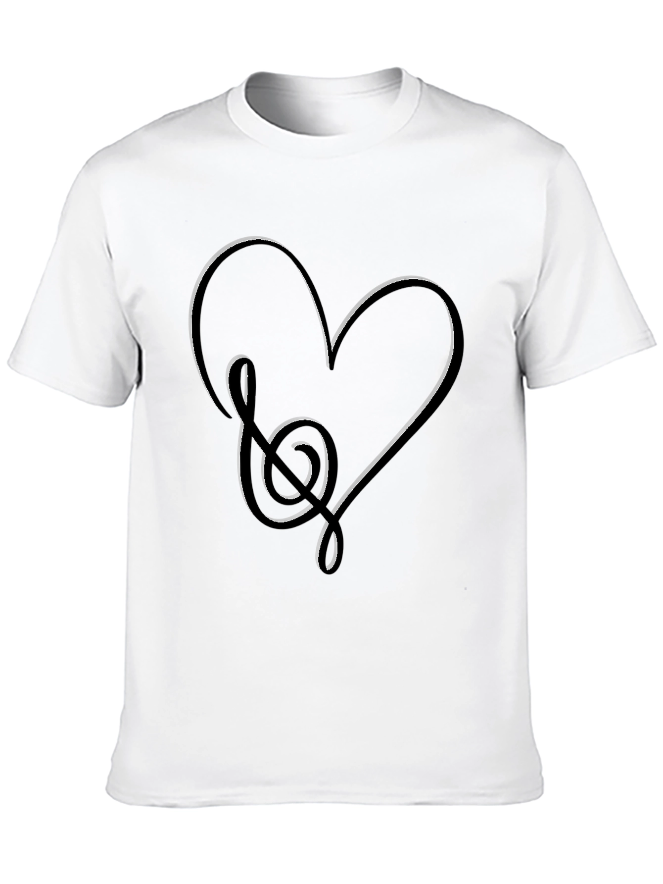 Music Heart Graphic Tee - Black