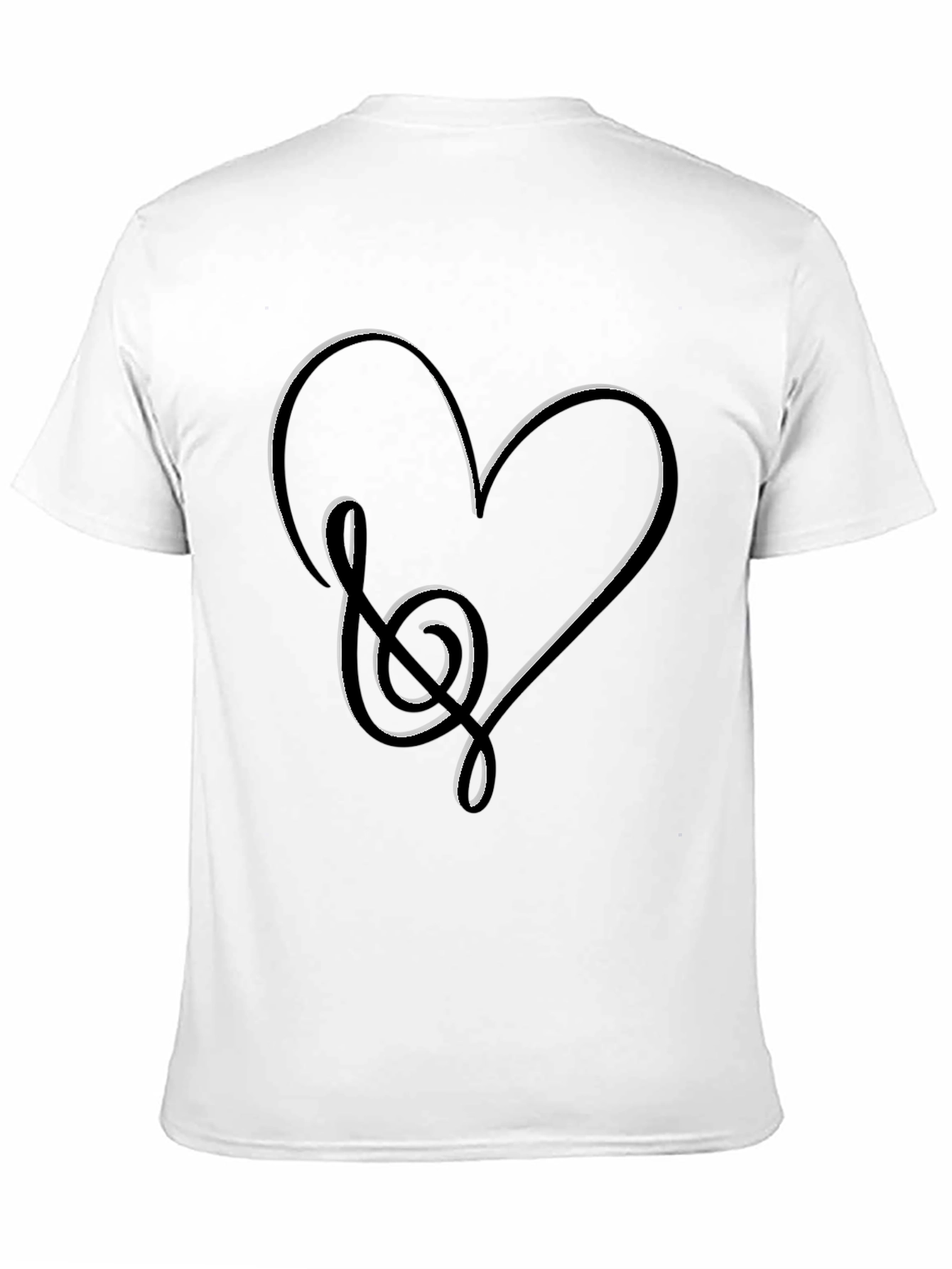 Music Heart Graphic Tee - Black