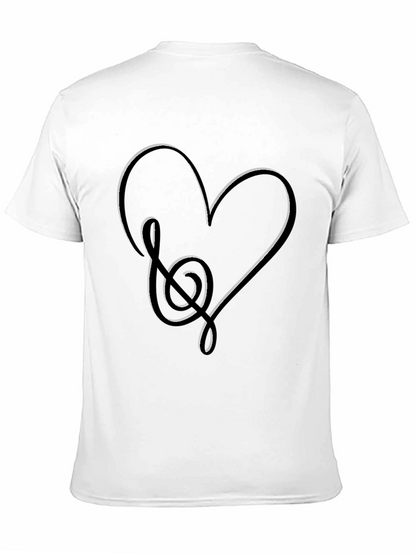 Music Heart Graphic Tee - Black