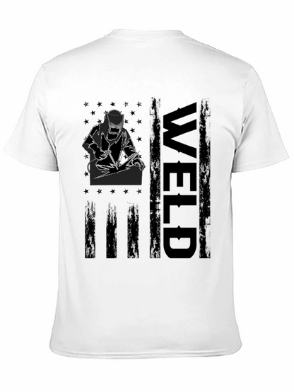 Welder American Flag Graphic Tee - Black