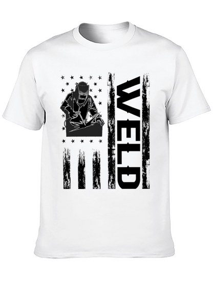 Welder American Flag Graphic Tee - Black