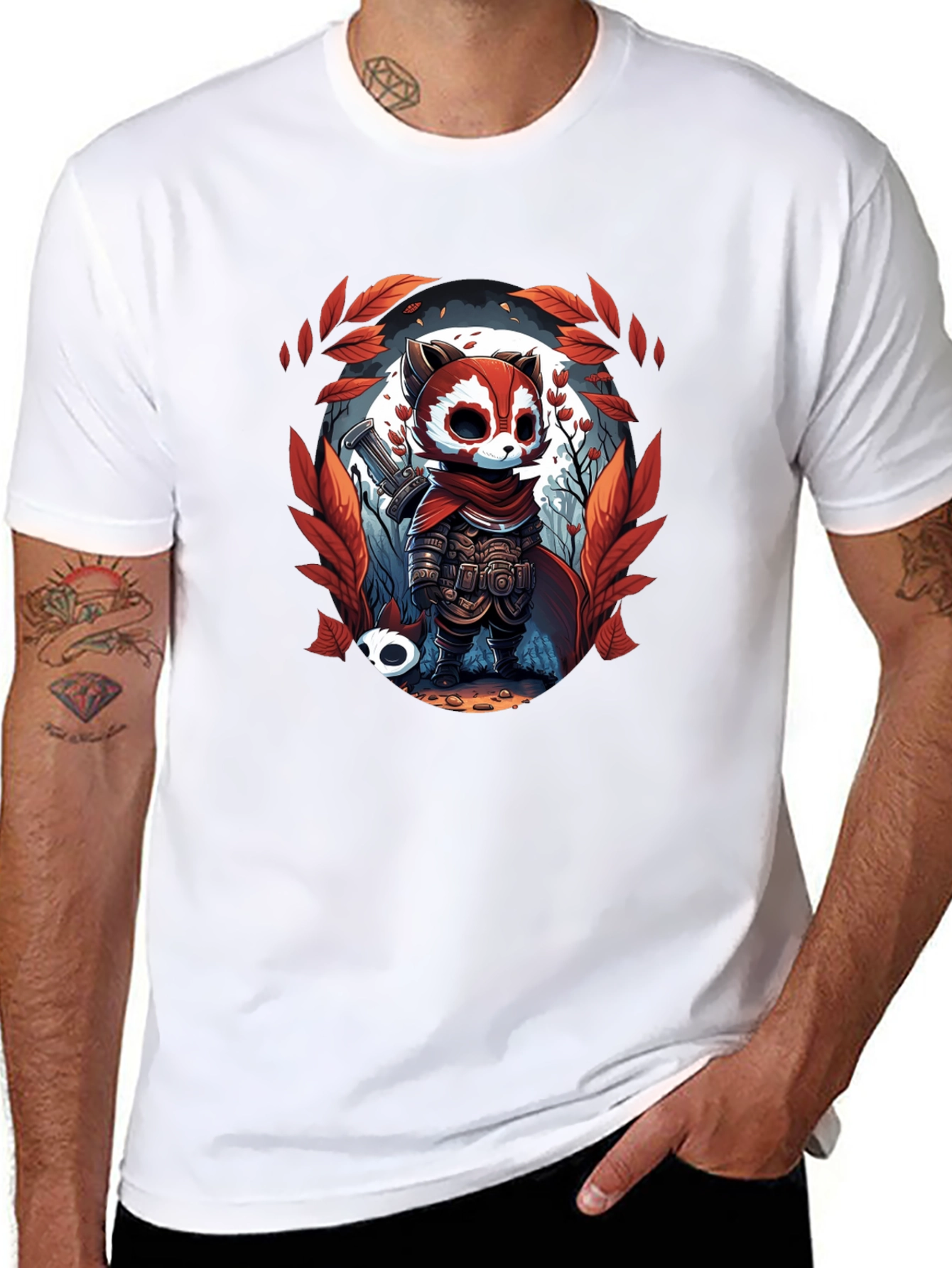 Raccoon Warrior T-Shirt - Unique Graphic Tee
