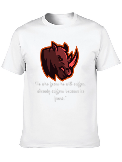 Rhino Graphic Tee - Fear Quote T-Shirt