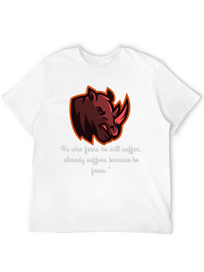 Rhino Graphic Tee - Fear Quote T-Shirt