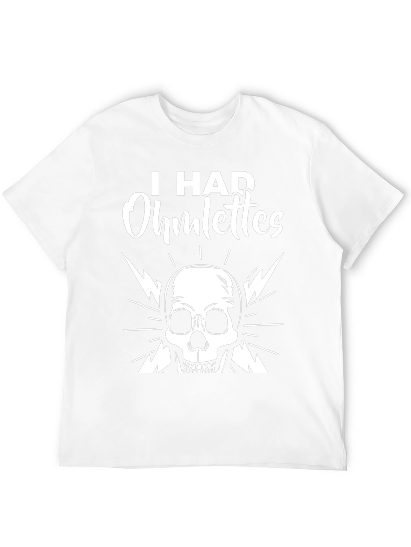 I Had Ohmlettes Skull Graphic Tee - Black