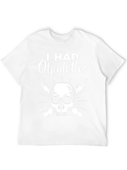 I Had Ohmlettes Skull Graphic Tee - Black