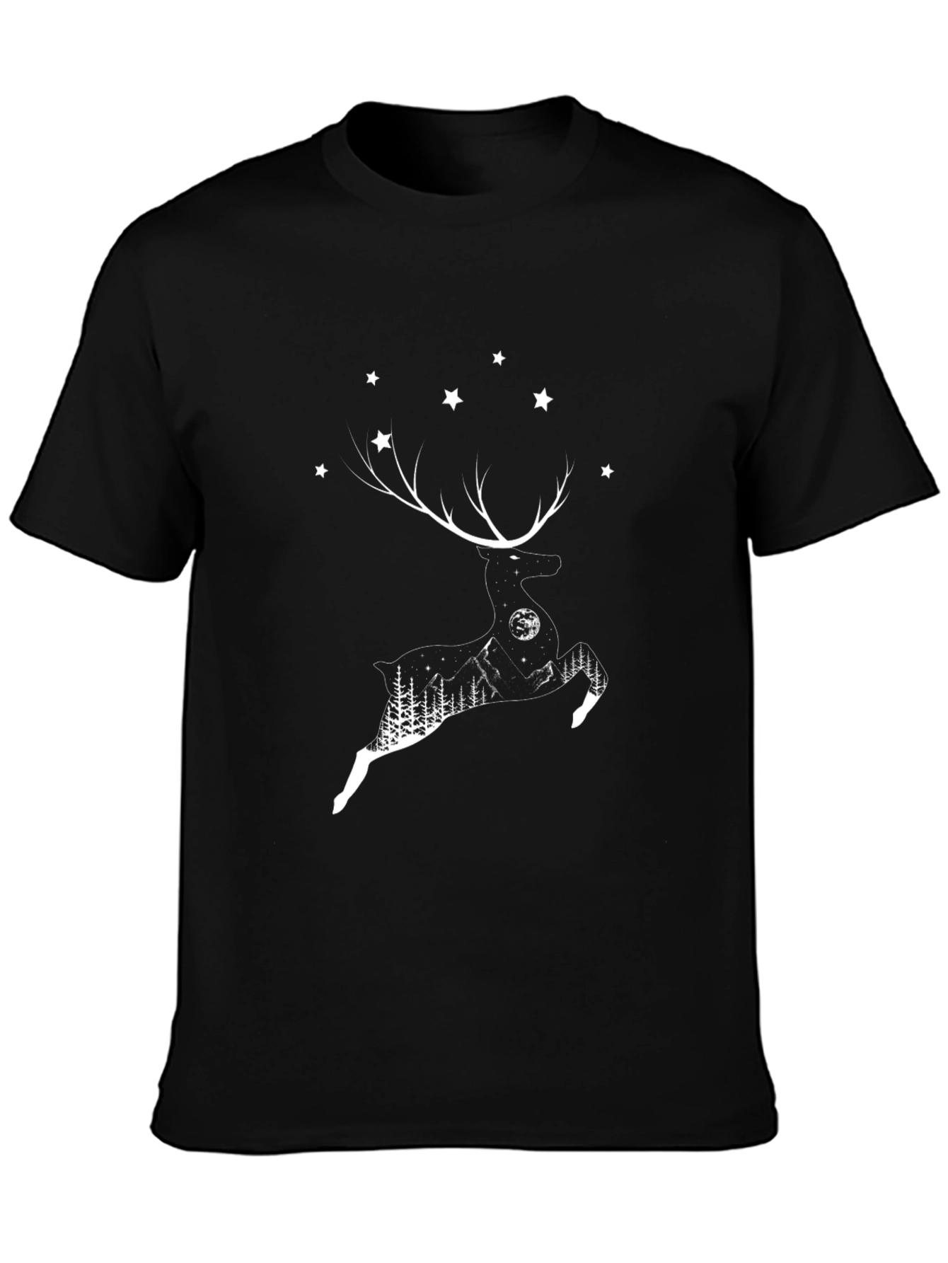 Reindeer Silhouette Graphic T-Shirt