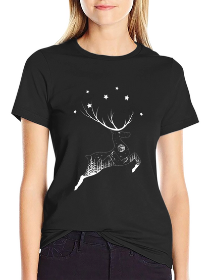 Reindeer Silhouette Graphic T-Shirt