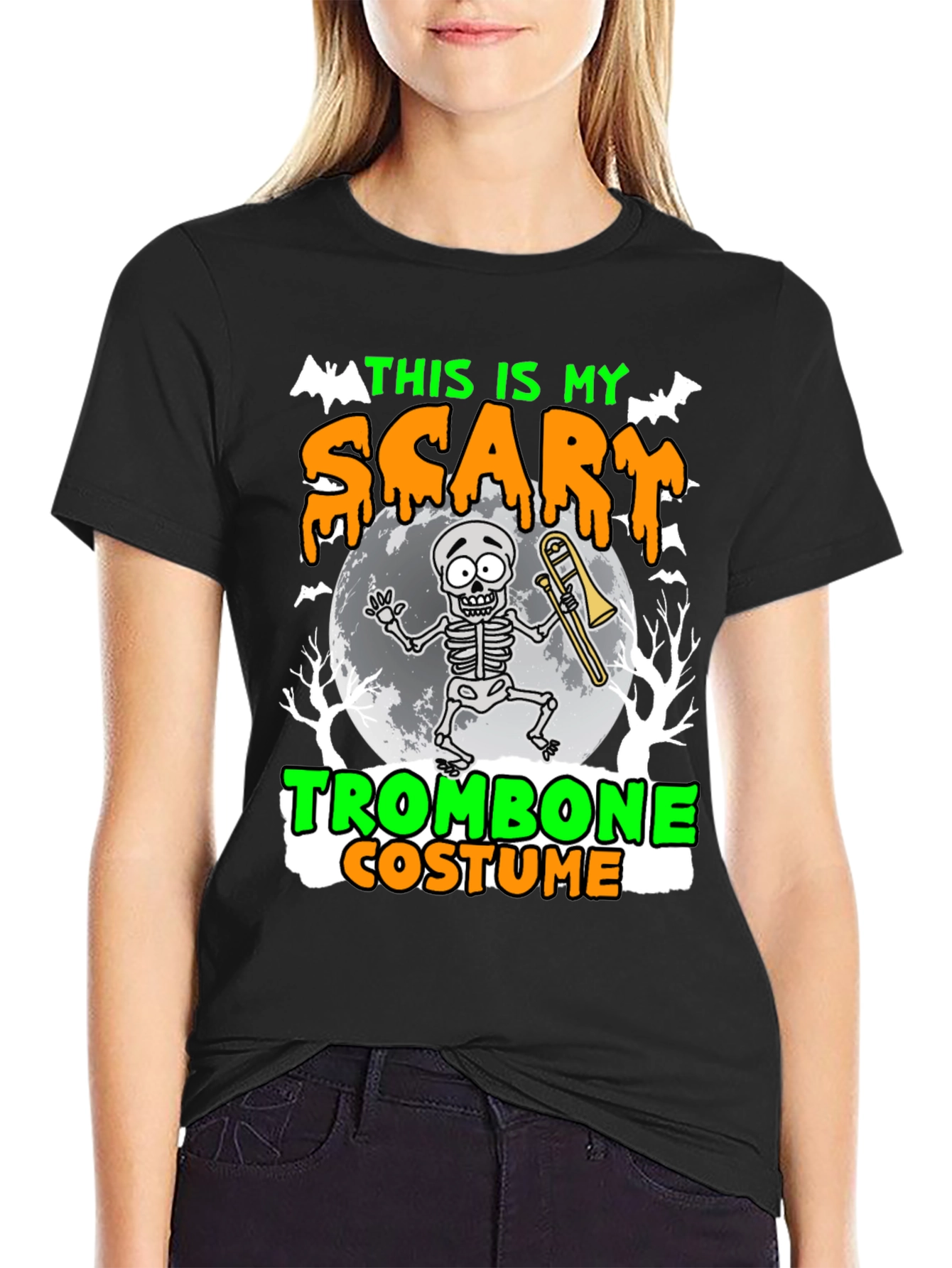 Scary Trombone Costume Halloween T-Shirt