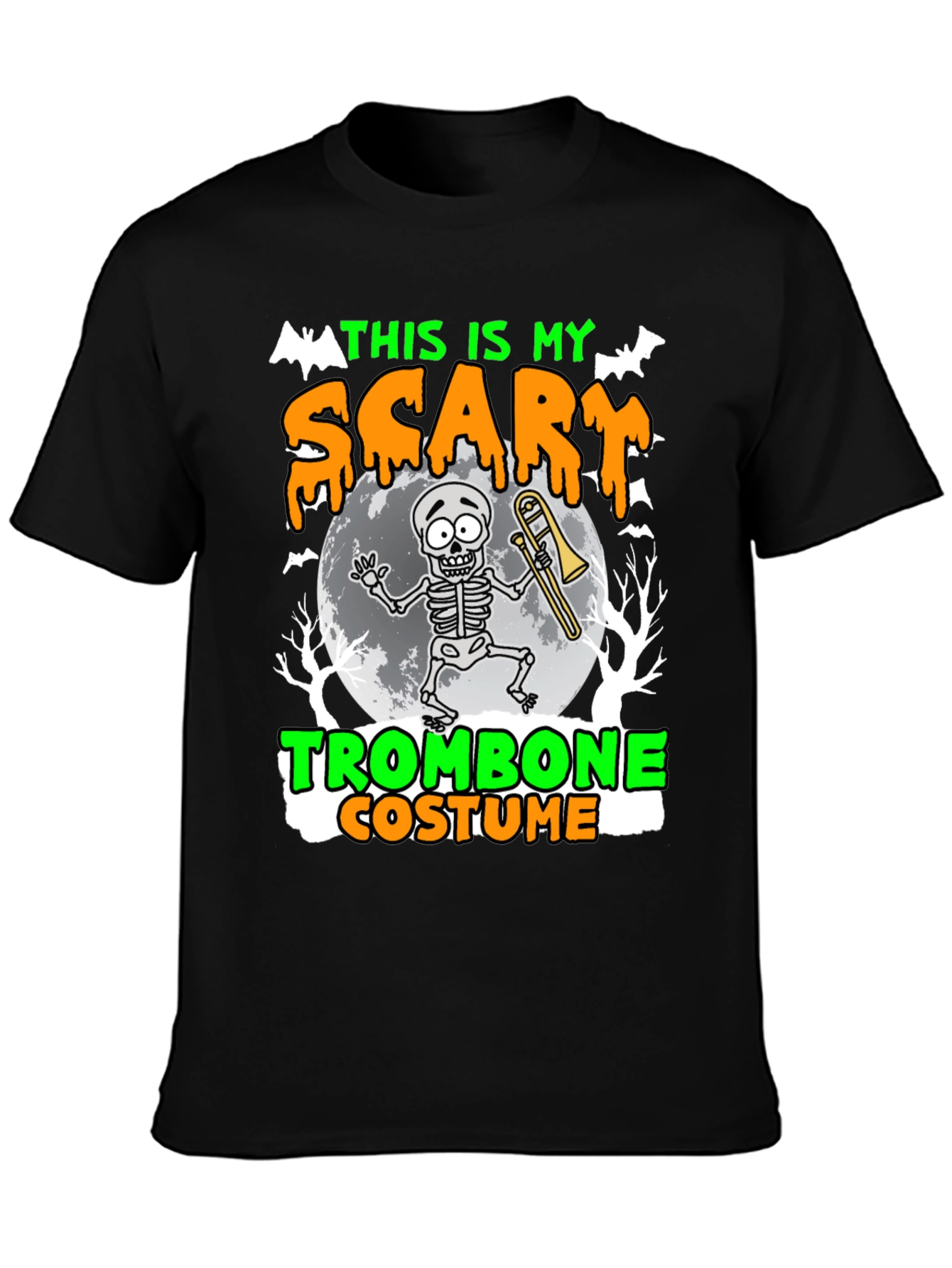 Scary Trombone Costume Halloween T-Shirt