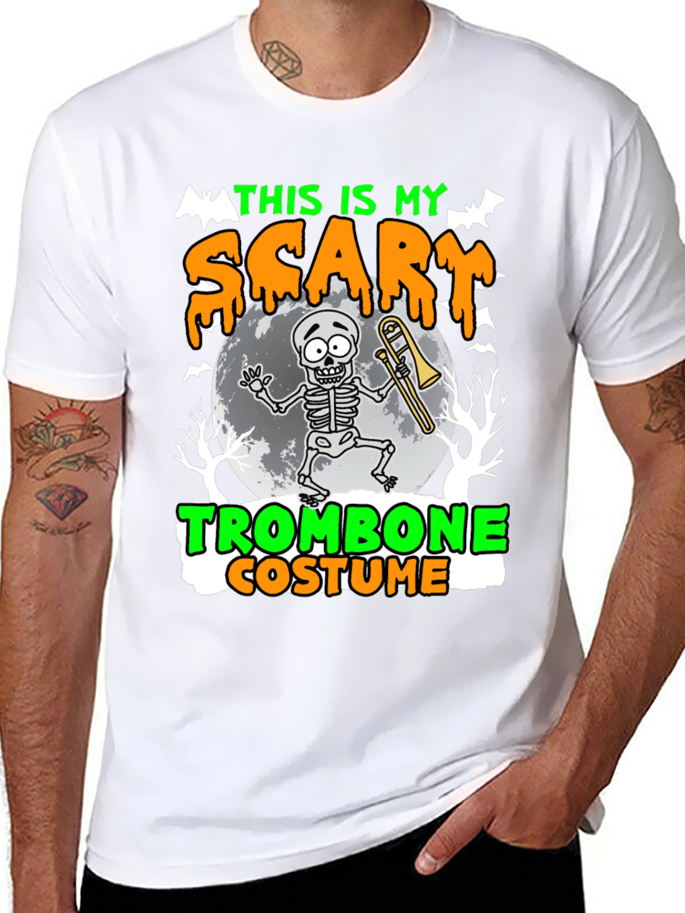 Scary Trombone Costume Halloween T-Shirt