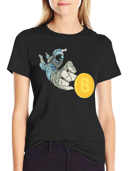 Astronaut Bitcoin T-Shirt Crypto Fashion