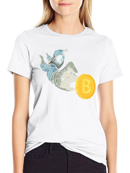 Astronaut Bitcoin T-Shirt Crypto Fashion