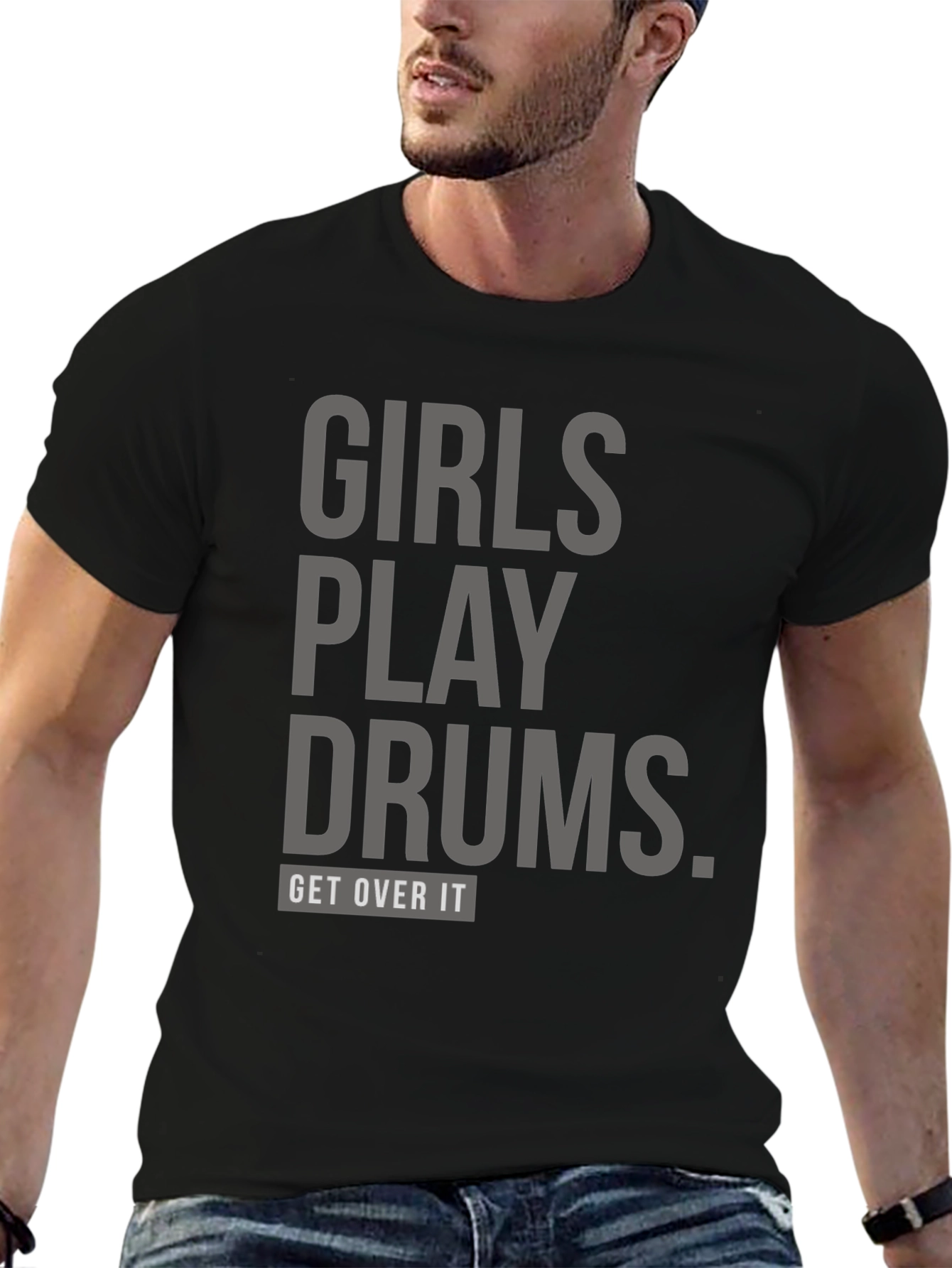 Girls Play Drums T-Shirt: Unisex Bold Statement Tee