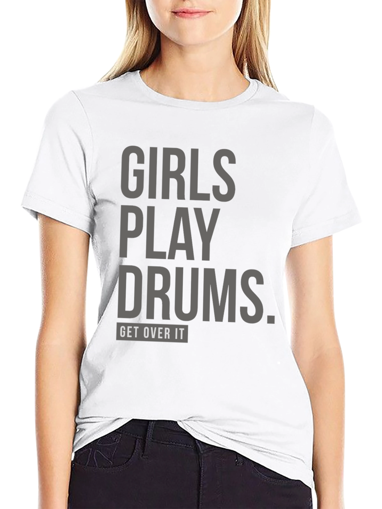 Girls Play Drums T-Shirt: Unisex Bold Statement Tee