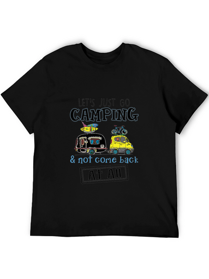 Camping Adventure Graphic Tee - Black