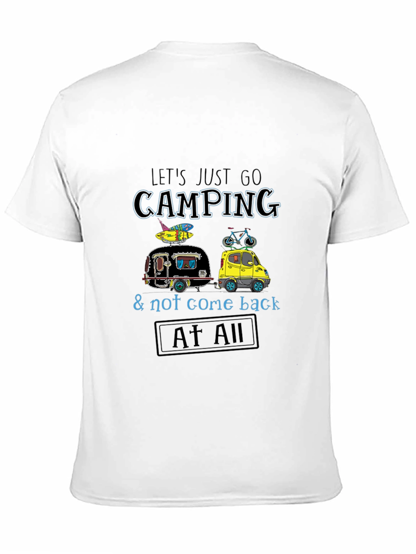 Camping Adventure Graphic Tee - Black
