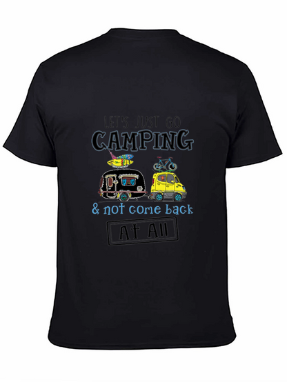 Camping Adventure Graphic Tee - Black