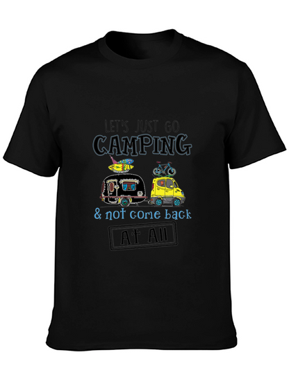 Camping Adventure Graphic Tee - Black