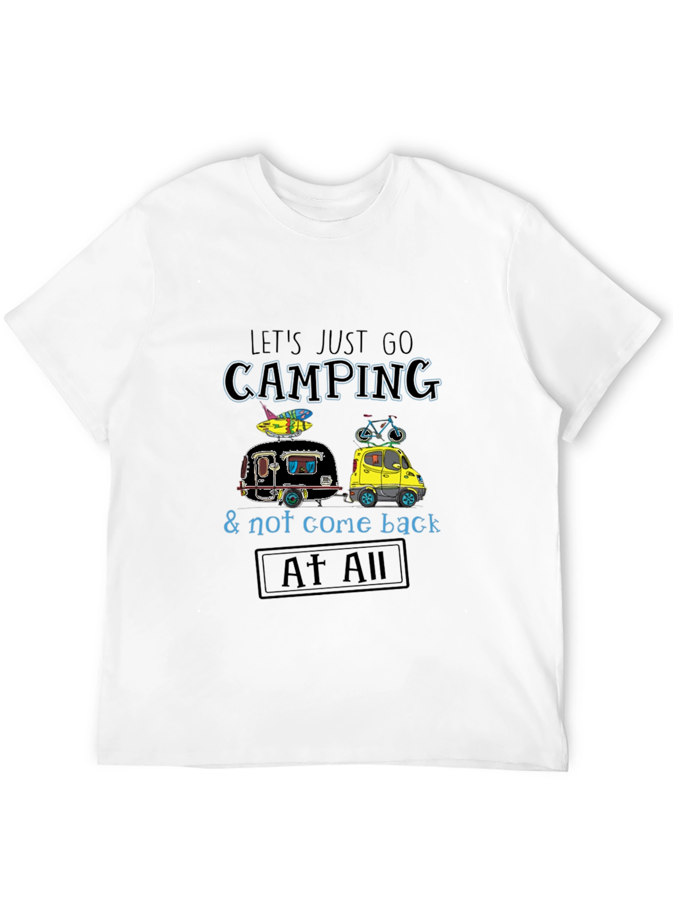 Camping Adventure Graphic Tee - Black
