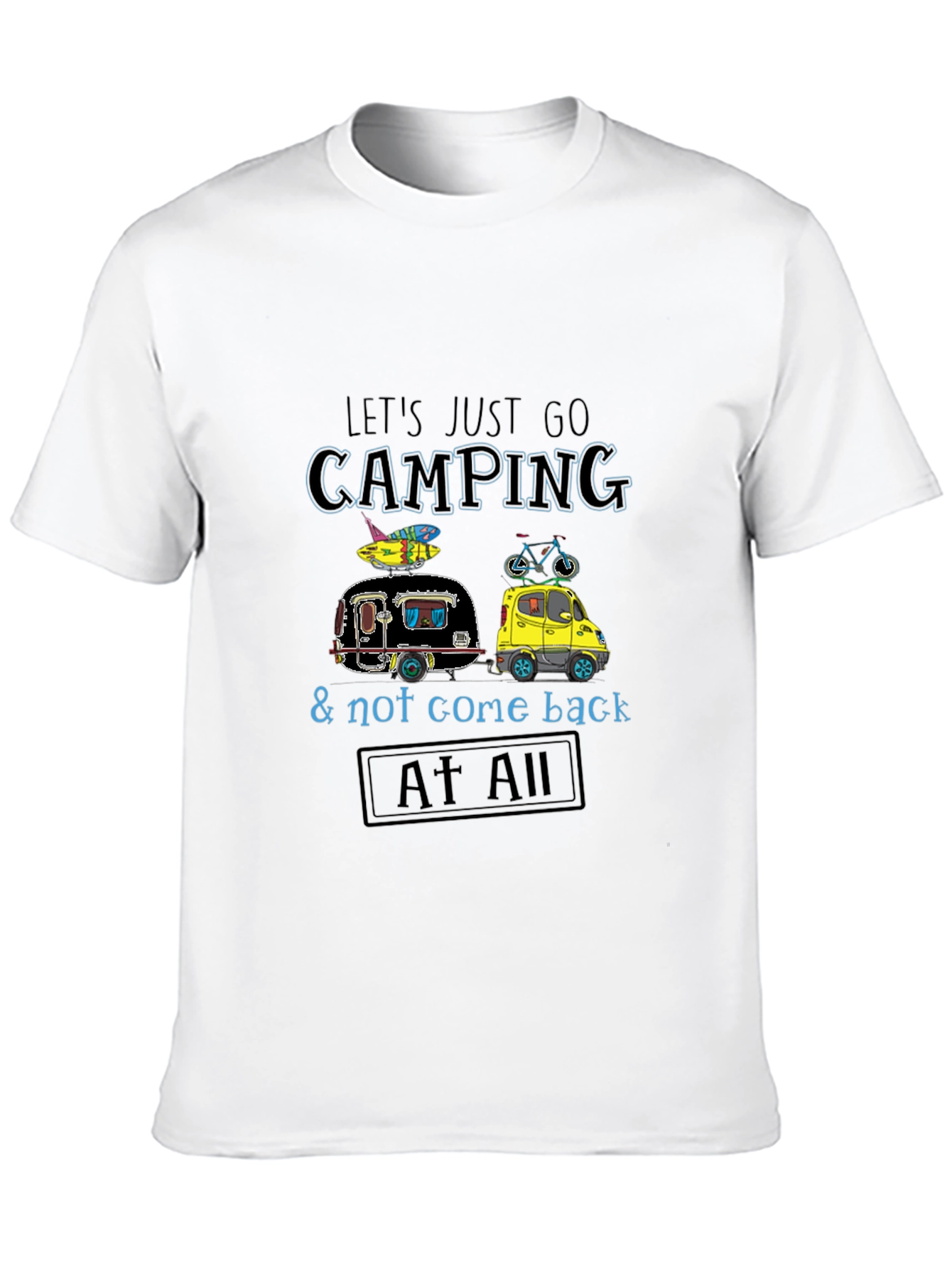 Camping Adventure Graphic Tee - Black