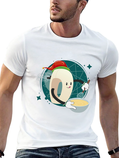 Festive Doughnut Baker T-Shirt - Holiday Cooking Tee