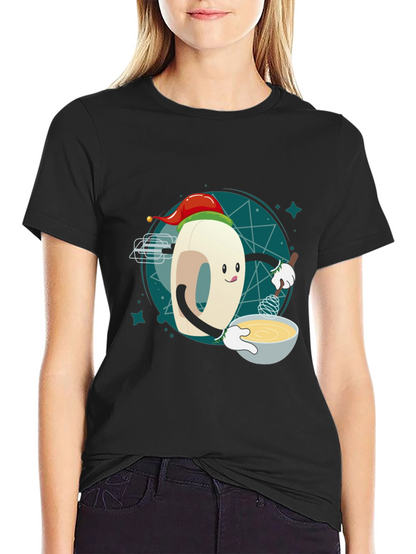 Festive Doughnut Baker T-Shirt - Holiday Cooking Tee