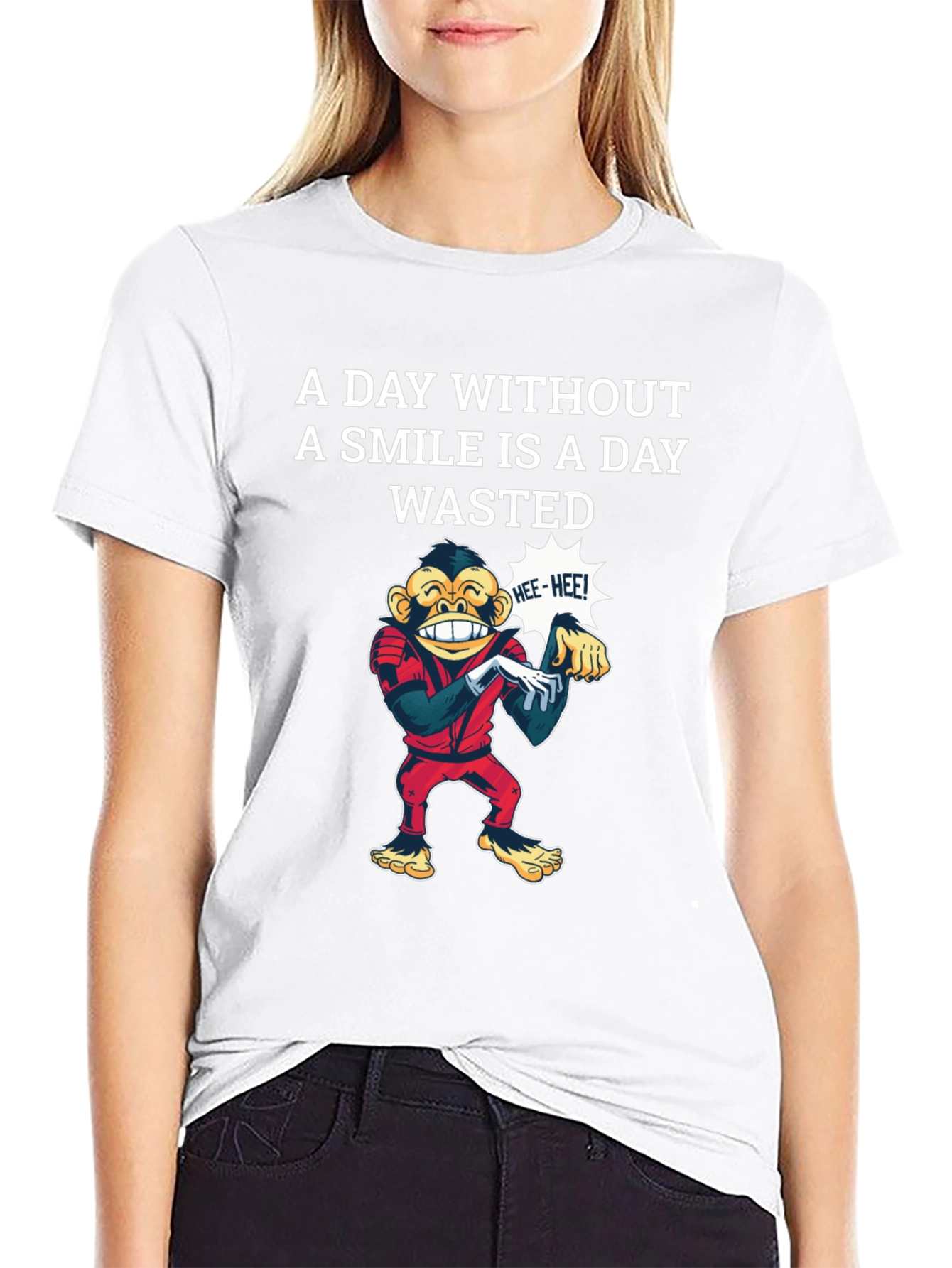 Smile Wasted Day Tee - Monkey Design
