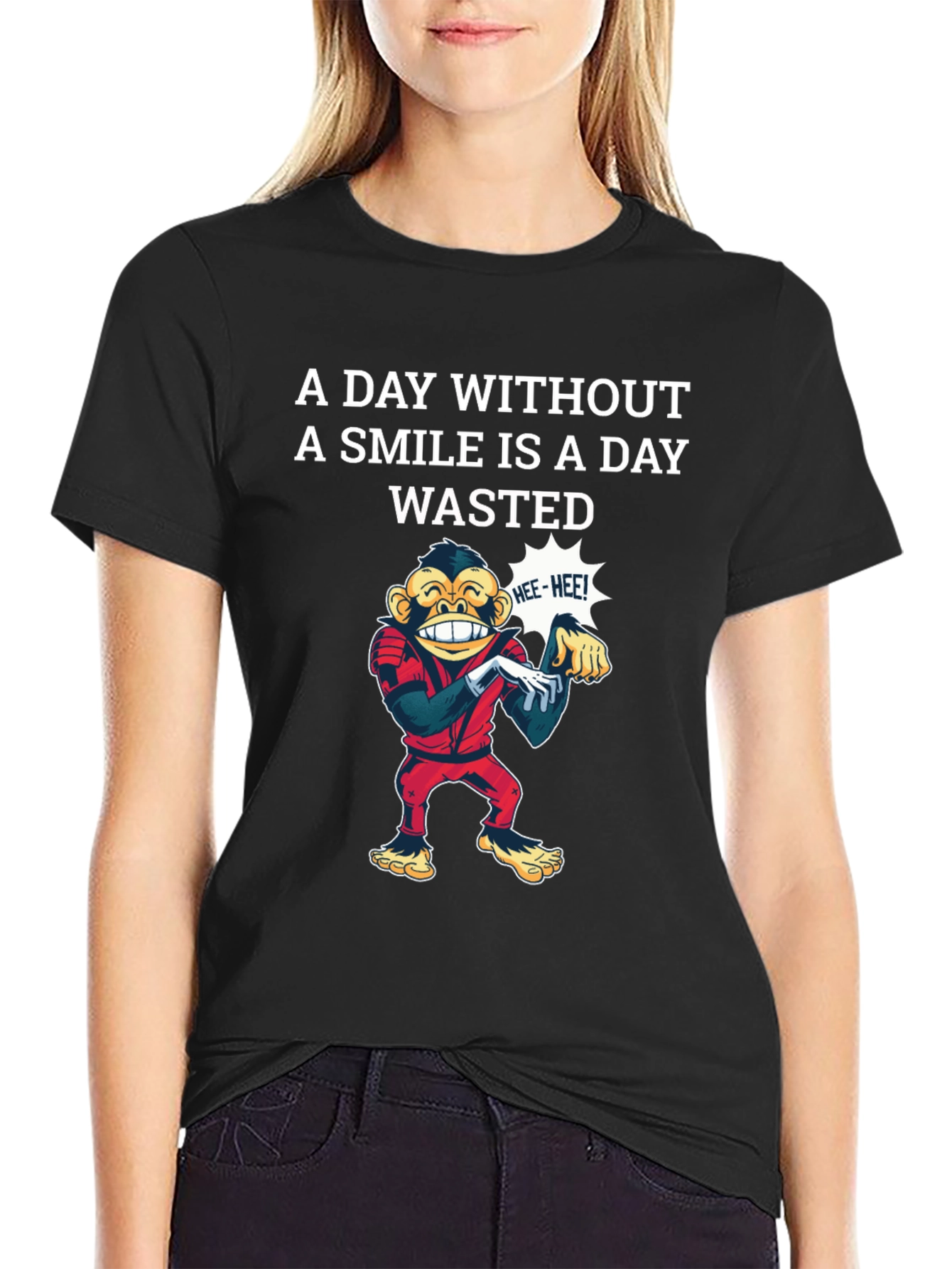 Smile Wasted Day Tee - Monkey Design
