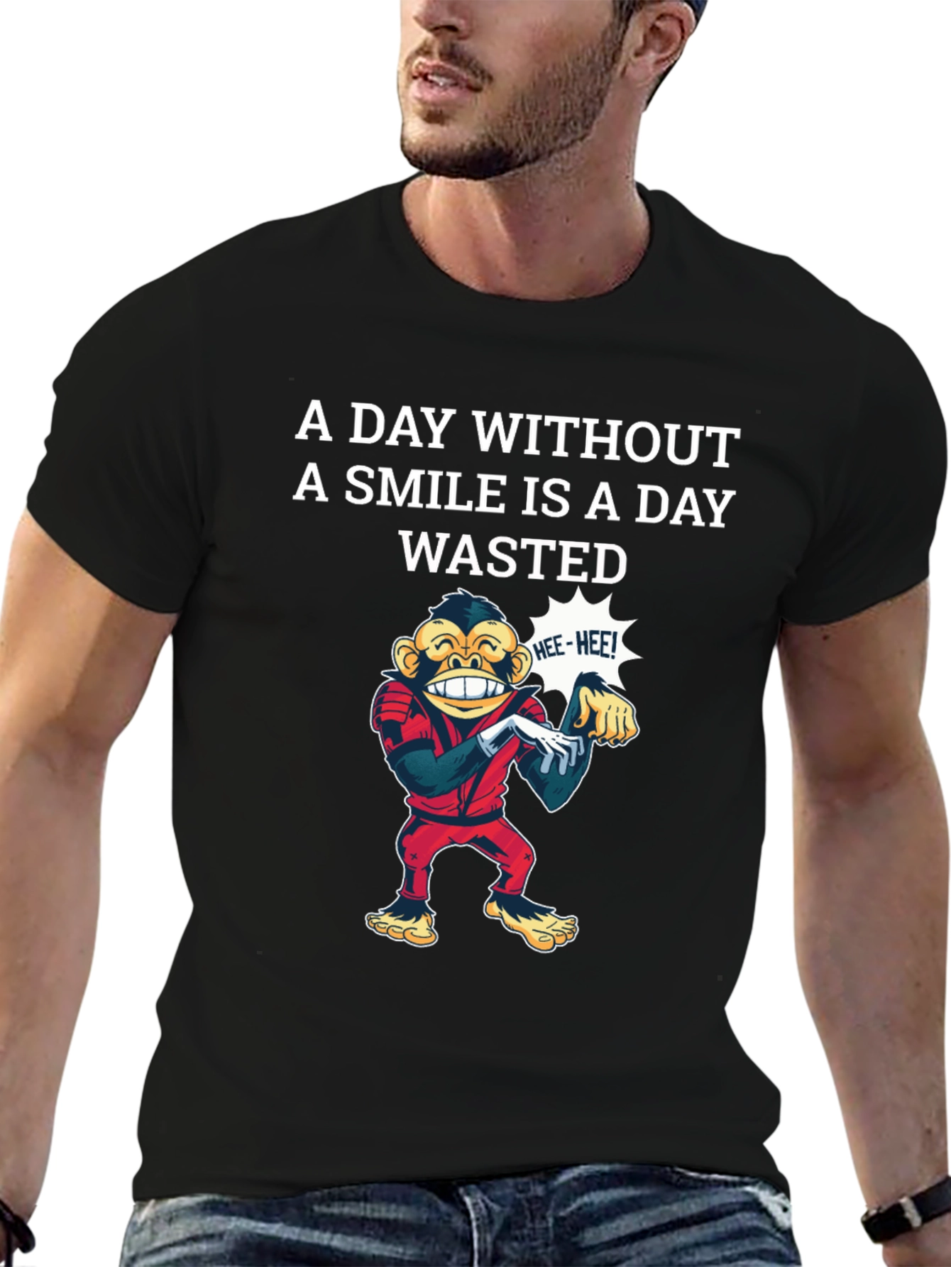 Smile Wasted Day Tee - Monkey Design