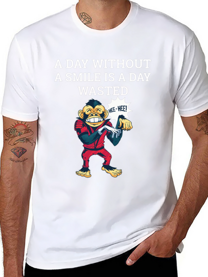Smile Wasted Day Tee - Monkey Design