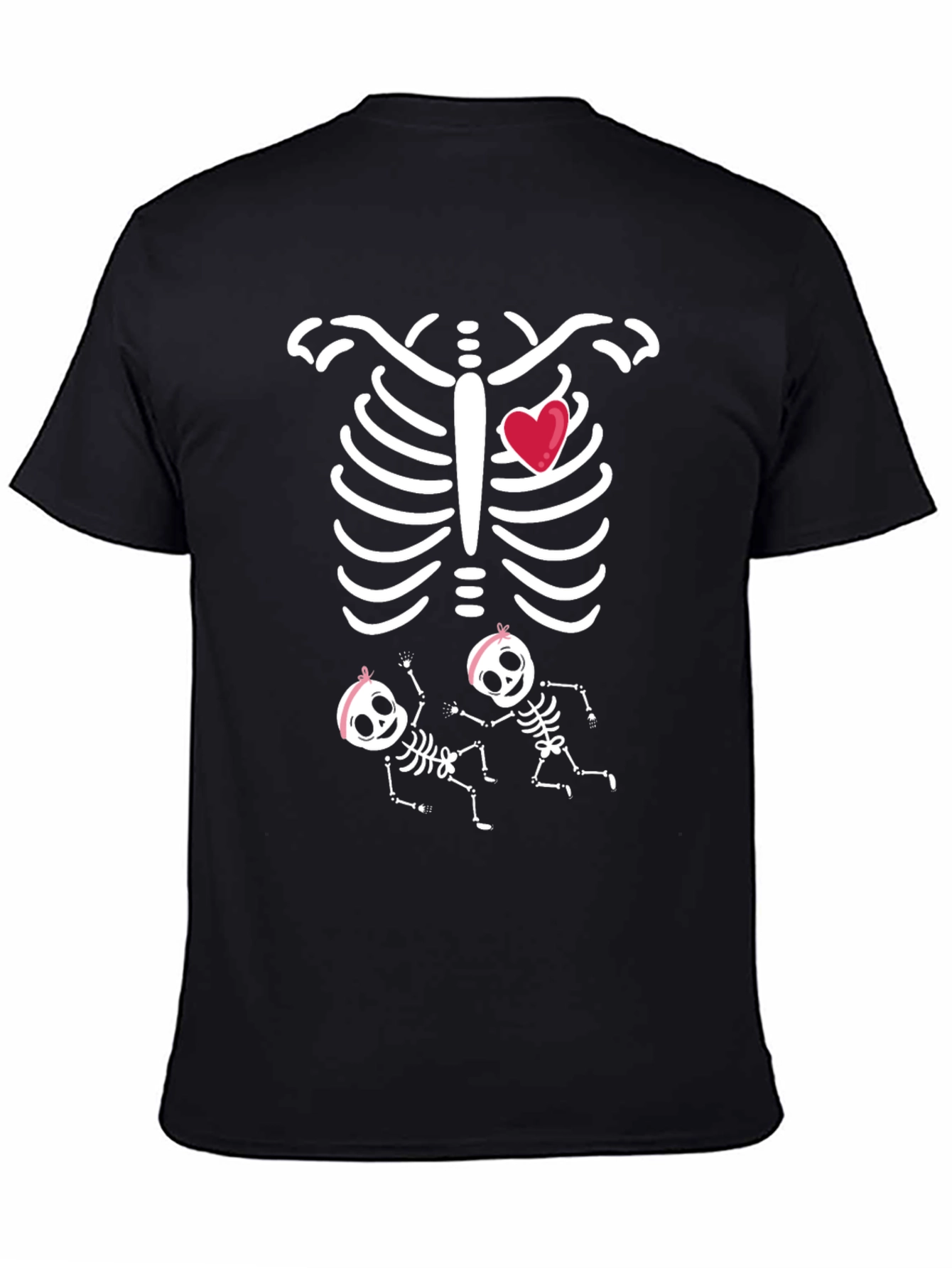 Funny Skeleton Ribcage Twins T-Shirt