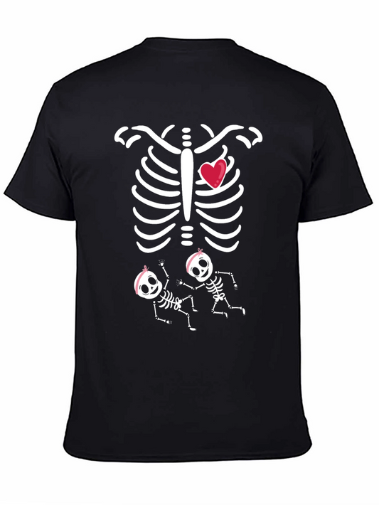 Funny Skeleton Ribcage Twins T-Shirt