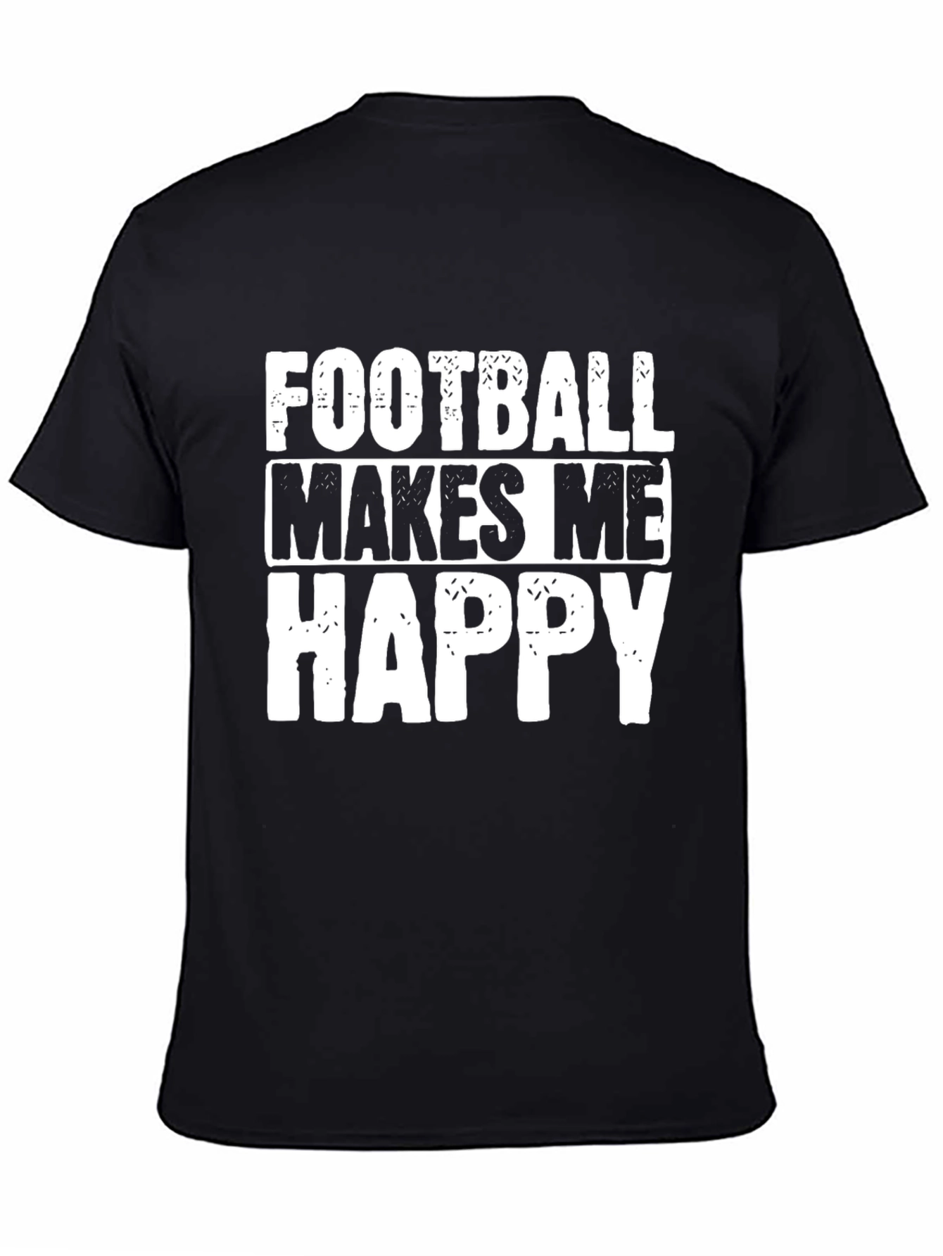 Football Makes Me Happy Graphic T-Shirt
