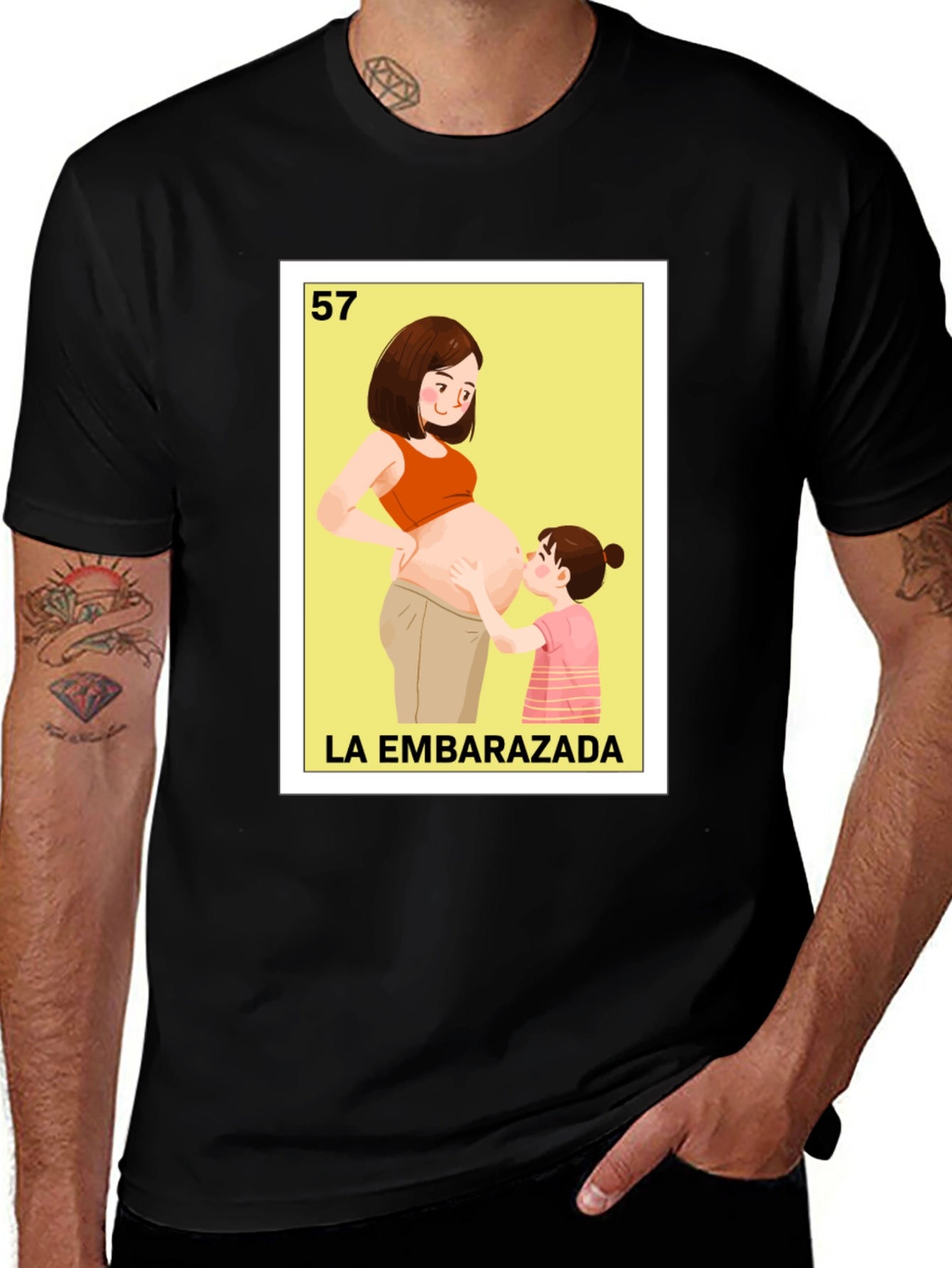 Embarazada T-Shirt - Cute Cartoon Graphic Tee